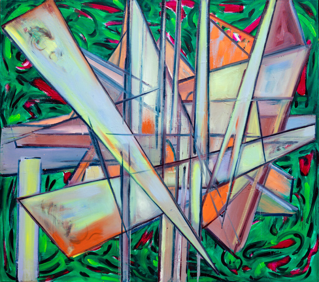 Shards/Splitter, 2020/2021, Öl auf Nessel, 1,80 m x 1,60 m
